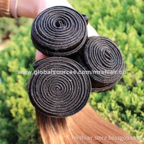 24-inch Two-tone Colored Straight Brazilian Human Remy Hair Weave